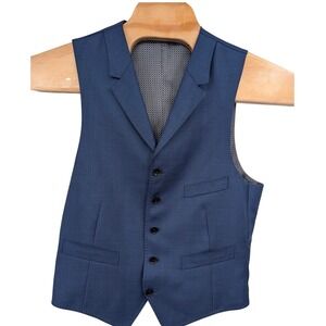 Suit Supply‎ Men's Ferrara Perennial Wool Suit Vest 5 button Blue sz 46